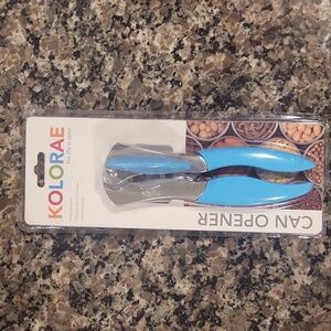 Kolorae Can Opener Baby Blue new soft grip handle stainless steel KOL-0251